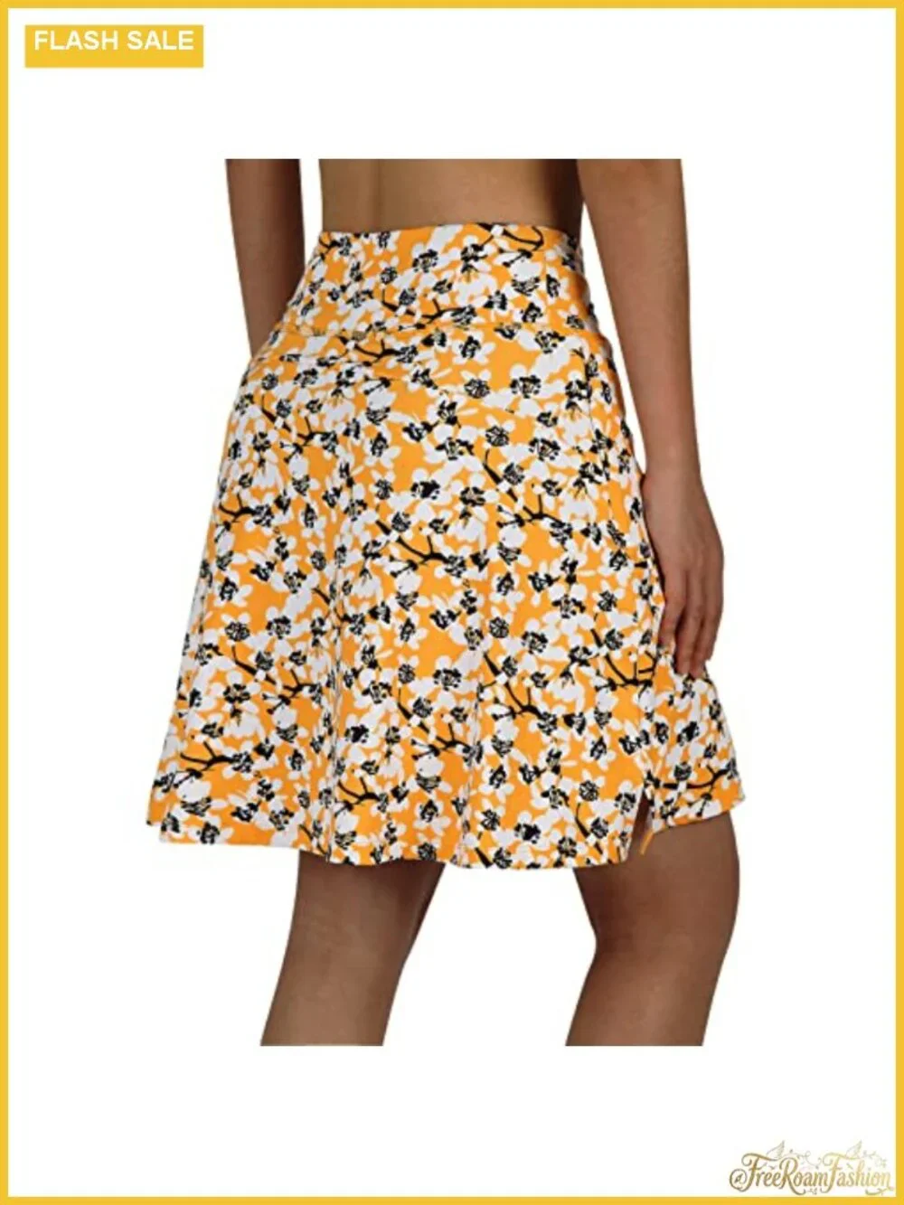 Women's Knee Length Tennis Golf Skort with High Waist & Zipper Pockets,
